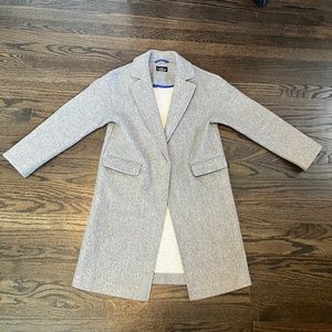 Topshop gray dress coat (petite, size 2, great condition)